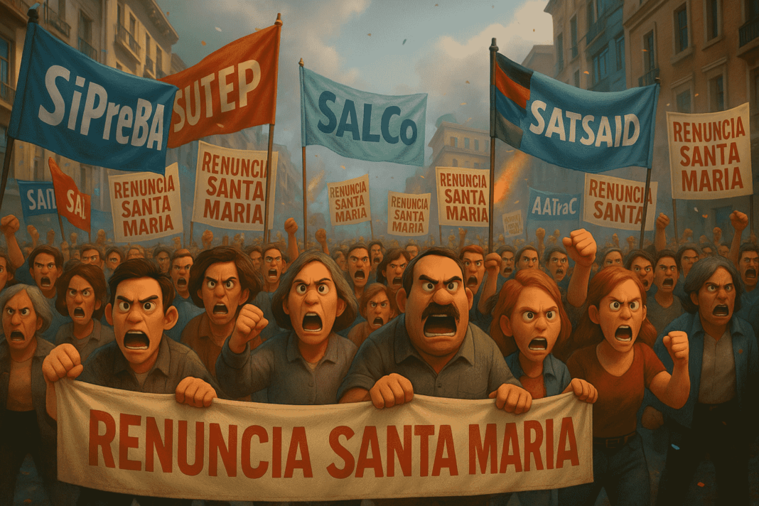 Trabajadores del Grupo Octubre piden la renuncia de Santa María ante la CGT